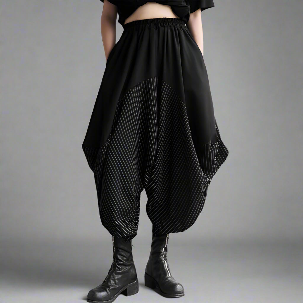Striped Harem Hammer Trousers