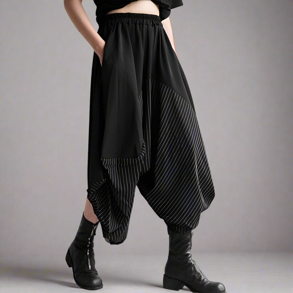 Striped Harem Hammer Trousers
