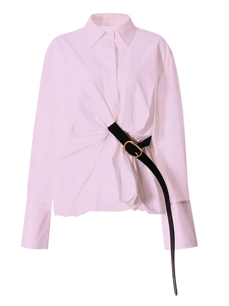 Belted Statement Shirt – Modern Chic Redefined