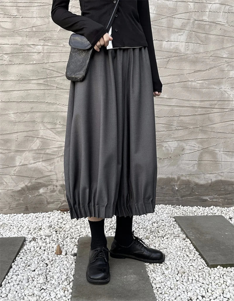 Puffed Clown-Style Mid-Calf Trousers