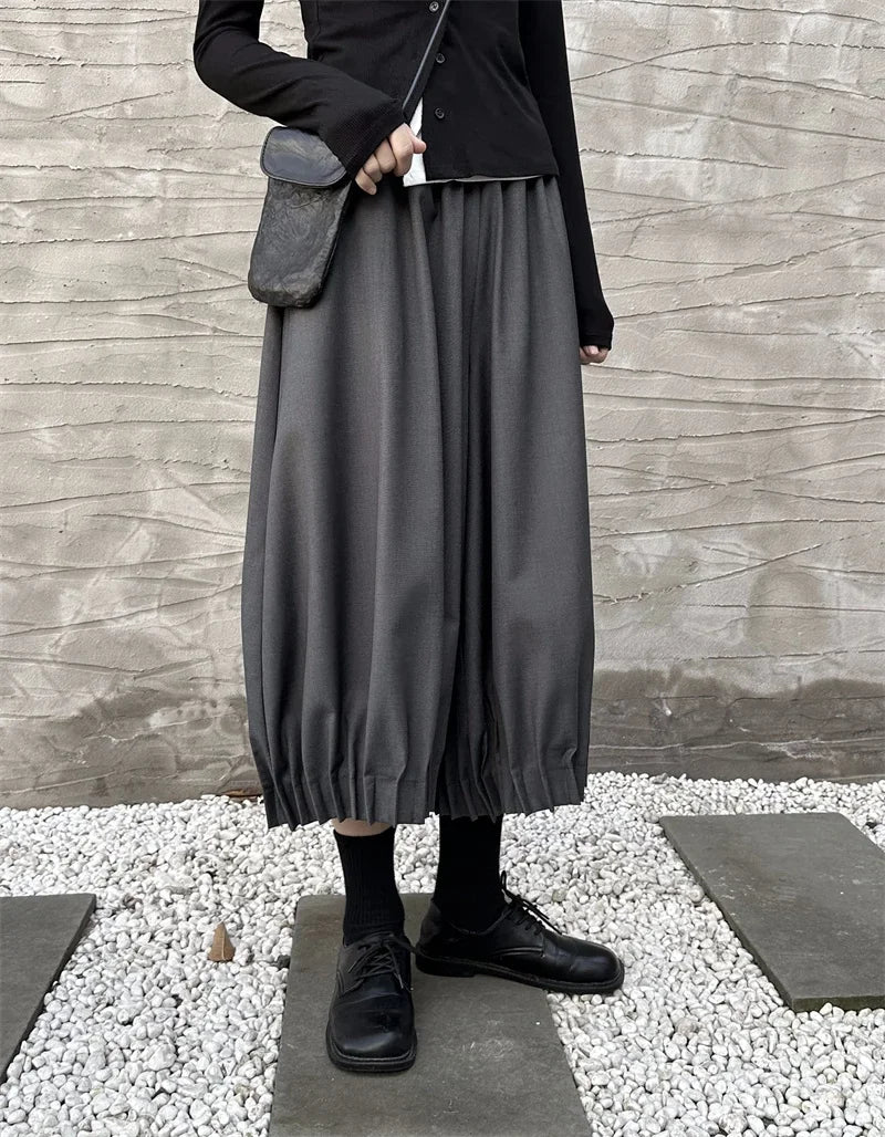Puffed Clown-Style Mid-Calf Trousers