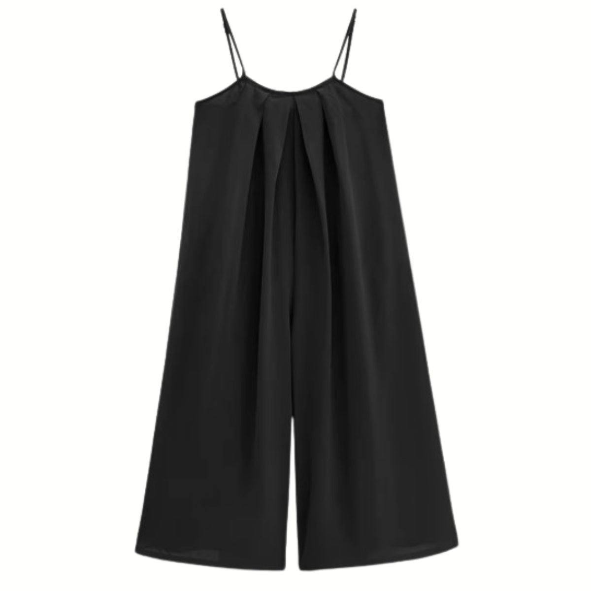 Layered Elegance: Overlay Dress & Wide-Leg Jumpsuit Combo