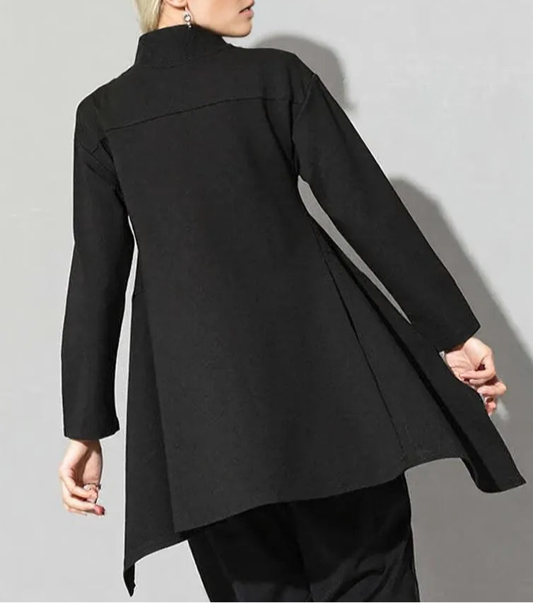 Punky Asymmetrical Turtleneck Pullover