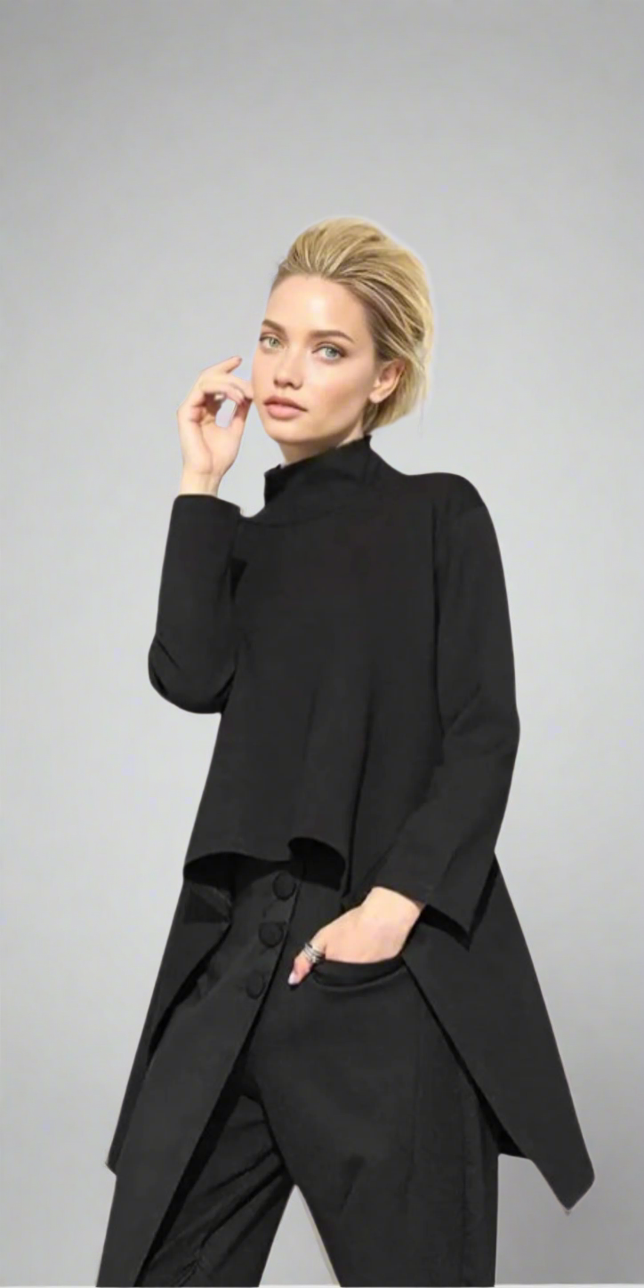 Punky Asymmetrical Turtleneck Pullover