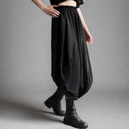 Striped Harem Hammer Trousers
