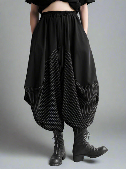 Striped Harem Hammer Trousers