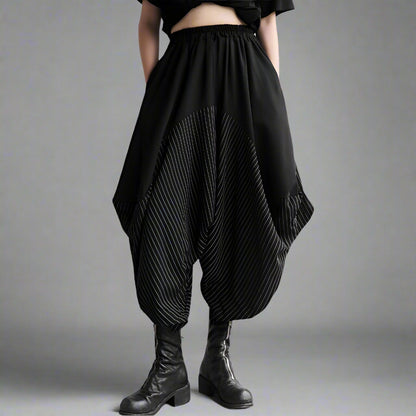 Striped Harem Hammer Trousers