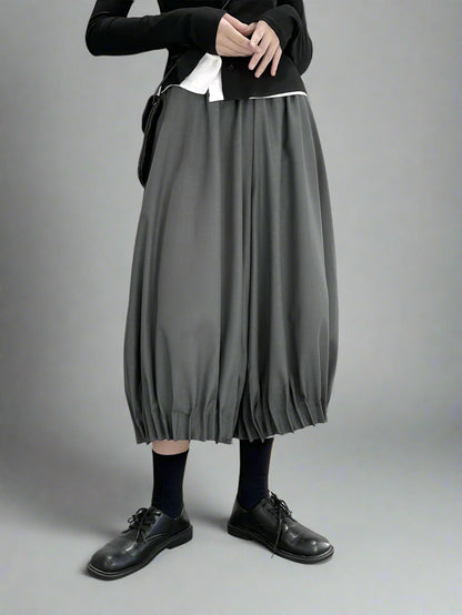 Puffed Clown-Style Mid-Calf Trousers