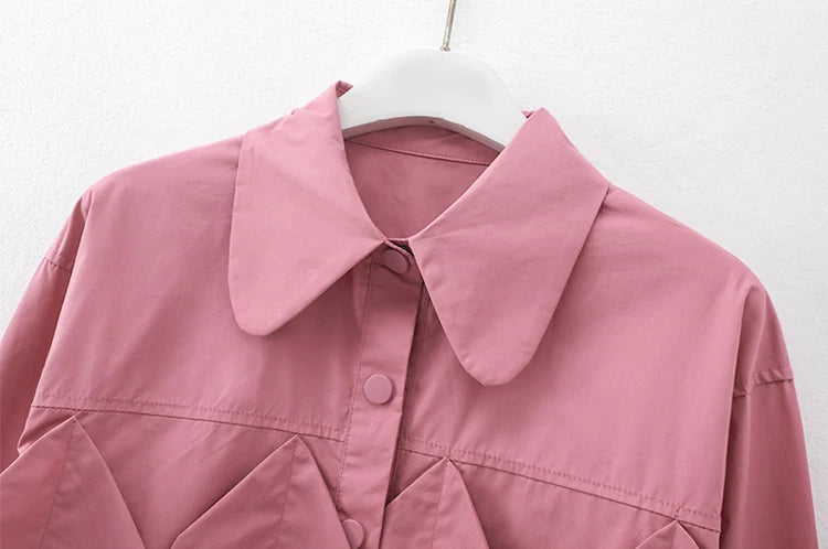 Heartfelt Charm Cropped Blouse – Romantic Edge