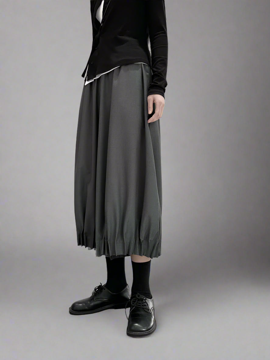 Puffed Clown-Style Mid-Calf Trousers