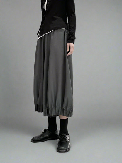 Puffed Clown-Style Mid-Calf Trousers