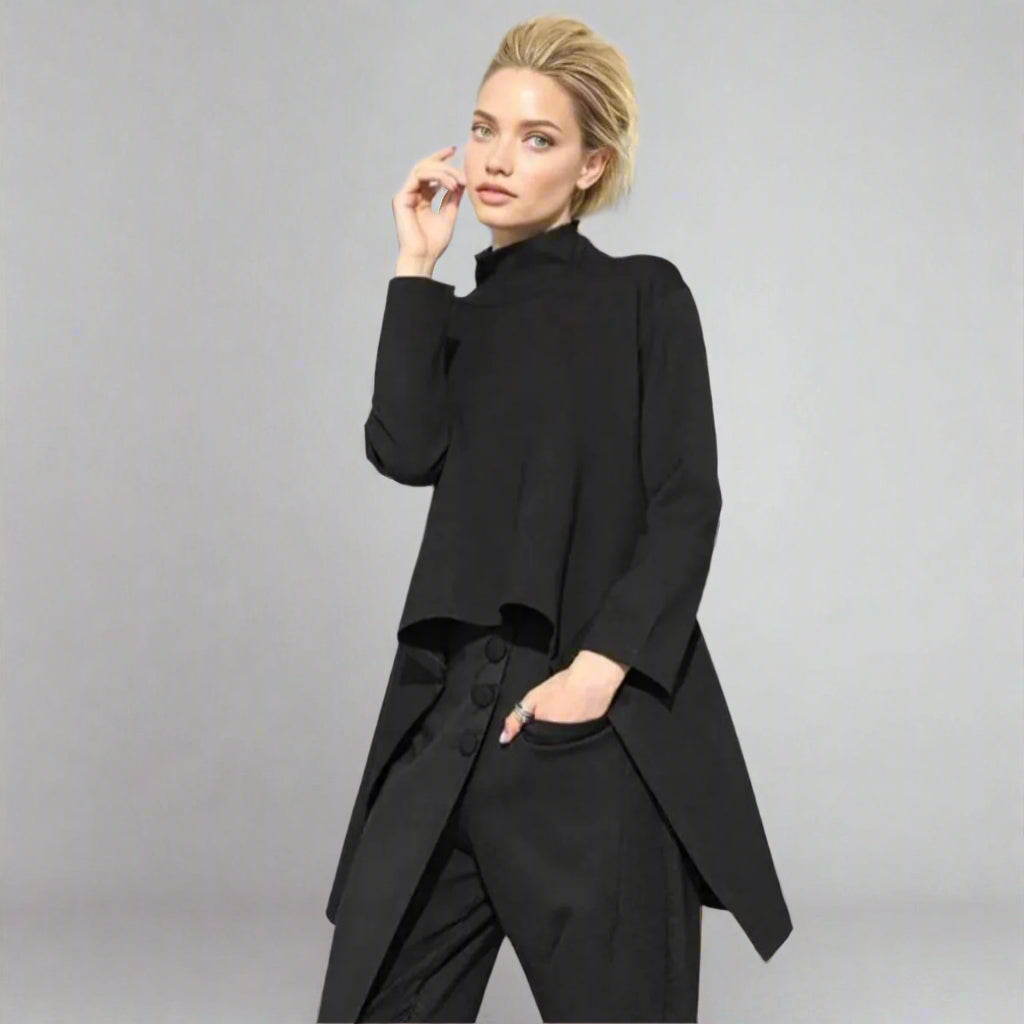 Punky Asymmetrical Turtleneck Pullover