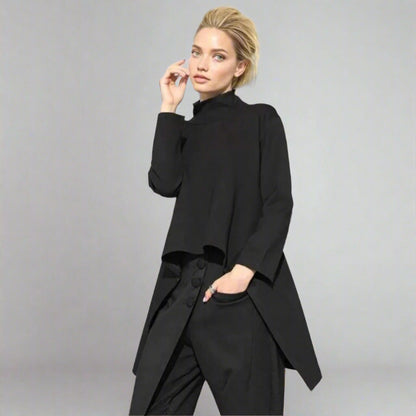 Punky Asymmetrical Turtleneck Pullover