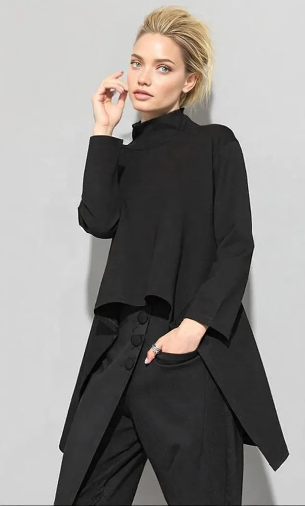 Punky Asymmetrical Turtleneck Pullover