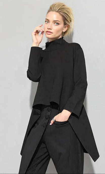 Punky Asymmetrical Turtleneck Pullover